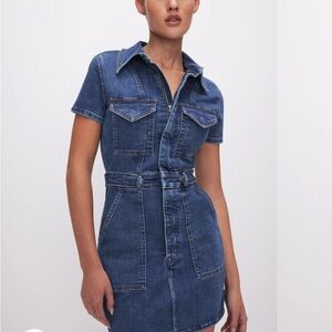 Good American Blue Denim Dress